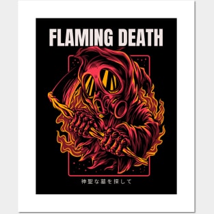 FLAMING DEATH Posters and Art